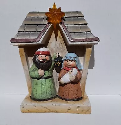 VINTAGE CBC Nativity Scene Christmas Decoration Light Up Changing Colours   • £12