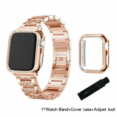 $21.99 • Buy  Diamond Bling Band Case IWatch Strap For Apple Watch Series SE 7 6 5 4 3 41 45