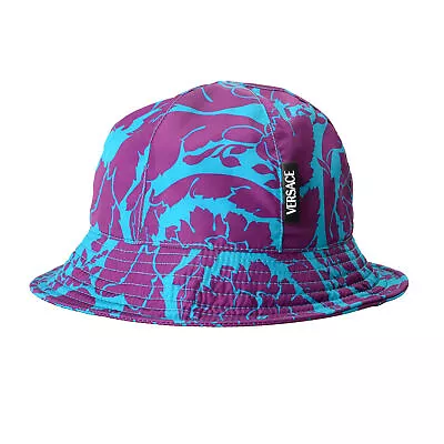 Versace Unisex Multi-Color Flower Print Bucket Hat Size 59 • $179.99