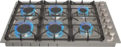 36 In Gas Cooktop Stainless Steel With 6 Burners And LP Conversion Kit CSA • $408.99