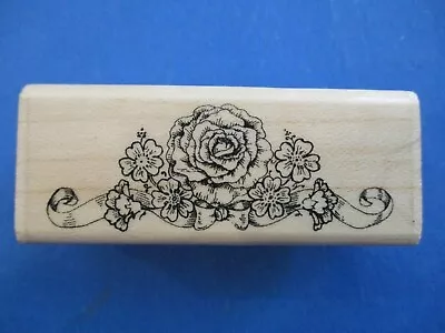 Rose Topper Stampabilities Rubber Stamp Wood Mtd Cr1020 • $5.95