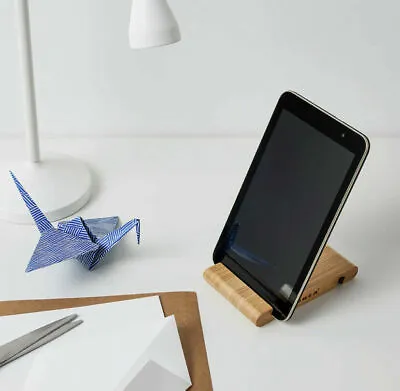 Ikea Bergenes Х2 Mobile Phone Tablet Stand Holder Mount Desktop Universal Bamboo • £8.99