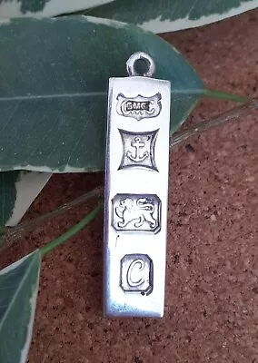 £14.99 • Buy Vintage Solid Silver Ingot Pendant 8.56 Grams. Assay Marked For Birmingham 1977