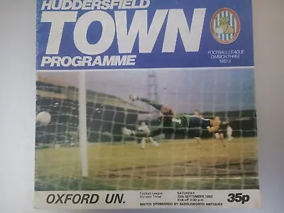 £1 • Buy Football Programme: Huddersfield Town V Oxford United  25th September 1982