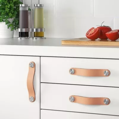 4 X NEW IKEA OSTERNAS 153mm Tanned Leather Kitchen Cabinet Handles 403.488.95 • £36.99