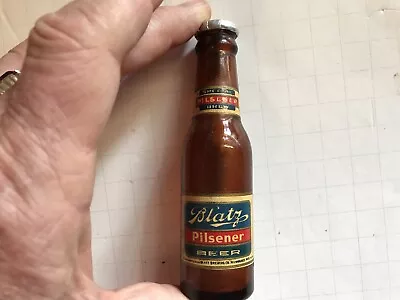 BLATZ Pilsener BEER Vintage Mini Amber Glass Shaker Bottle • $34.17