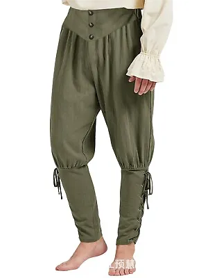 Medieval Viking Pants For Men Renaissance Pirate LARP Pants For Halloween Party • $25.99