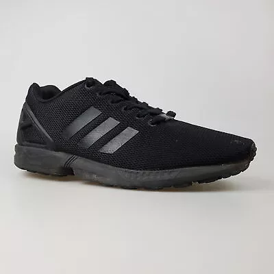 Men's ADIDAS 'ZX Flux' Sz 10 US Runners Shoes Triple Black | 3+ Extra 10% Off • $45.49