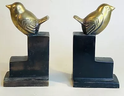 Vintage Brass Art Deco Songbird Bookends  Pair • $38