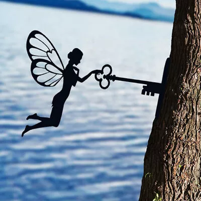 £9.99 • Buy Outdoor Decor Metal Art Fairy Silhouette Ornament Lawn Backyard Tree Wall UK