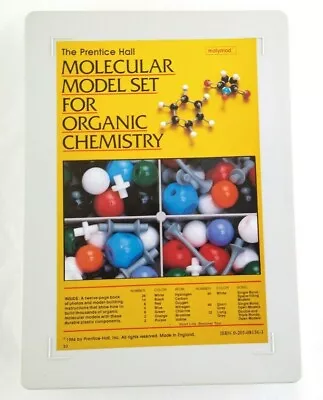 Vintage 1984 Prentice Hall Molecular Model Set For Organic Chemistry Molymod • $17.49