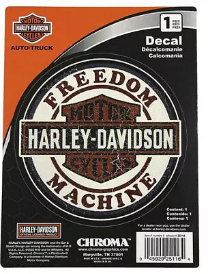 Harley-Davidson Vintage Freedom Machine Decal | Long Bar & Shield - CG25116 	 • $8.09