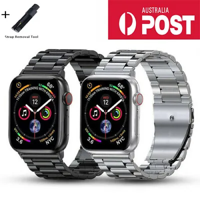 $17.99 • Buy Metal IWatch Band Stainless Steel Strap For Apple Watch Series 8 7 SE 6 5 4 3 2