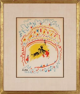 $695 • Buy Picasso, LA PETITE CORRIDA The Bullfight Original Litho Plate Signed 1957 - COA