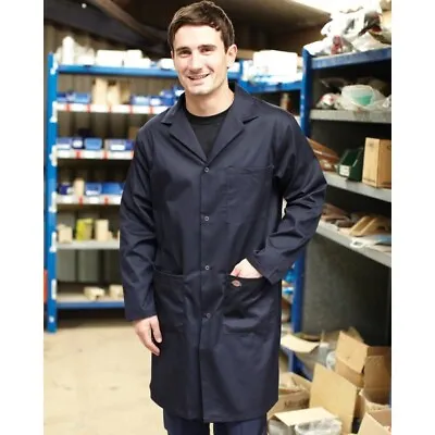 Small Dickies WD200 Redhawk Navy Warehouse Coat Mens Workwear • £13.99