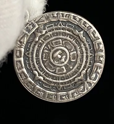 Vintage Sterling Silver Aztec Mayan Pendant México 925 Antonio Pineda Stamp • $72