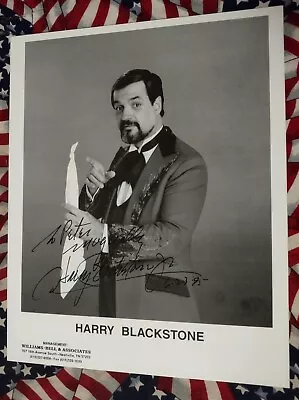 Magician Harry Blackstone Signed Photograph.  Lifetime Coa. • $99