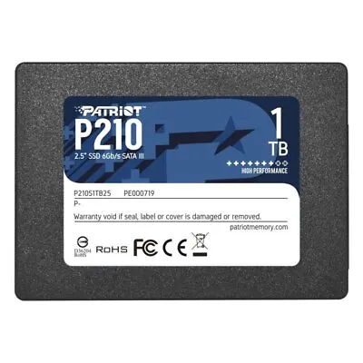 £51.48 • Buy Patriot P210 1TB 2.5  SATA III SSD