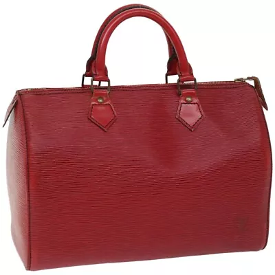 LOUIS VUITTON Epi Speedy 30 Hand Bag Castilian Red M43007 LV Auth 67245 • $280