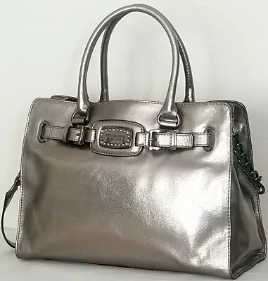 🌞michael Kors Hamilton Jewell Nickel Leather Gunmetal Large Tote Bag🌺nwt! • $204.59