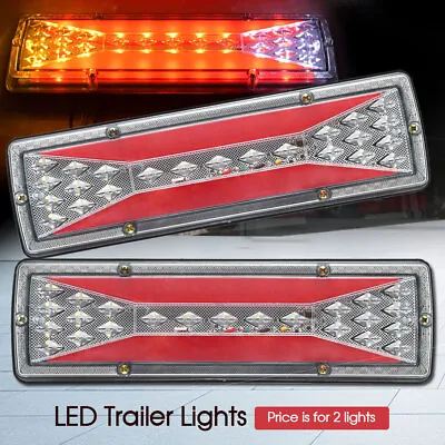 $14.99 • Buy 2X LED Trailer Lights Tail Lamp Stop Brake Dynamic Indicator 12V Taillight Pair