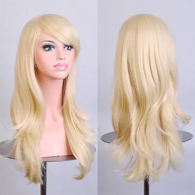 £13.86 • Buy Women Anime Hair Wavy Long Wig Full Curly Wigs Fancy Party Dress Cosplay Costume