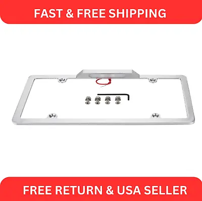 Billet Aluminum License Plate Holder With Light 12V Illumination 12.375  Width • $75.39