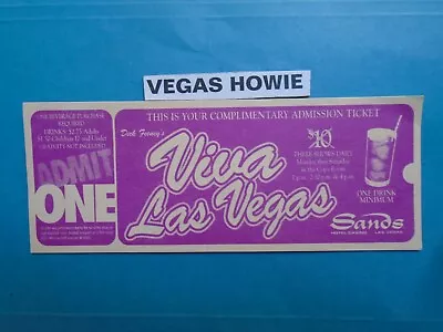  Vegas Howie  Sands Hotel Casino Viva Coupon Nevada One Drink Vintage Early Old • $3.58