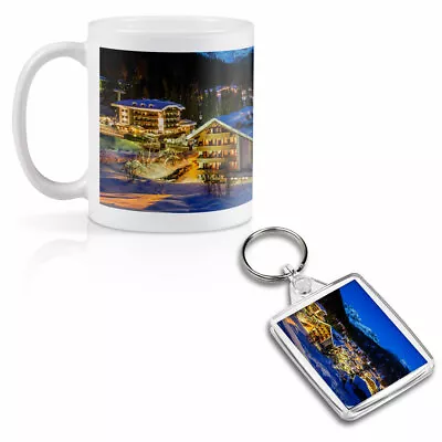 Mug & Square Keyring Set - Ski Resort Madonna Di Campiglio Skiing  #24206 • £9.99