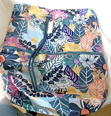 Vera Bradley PALM FLORAL Travel Nylon Drawstring Laundry Bag NWT $49 • $29.99