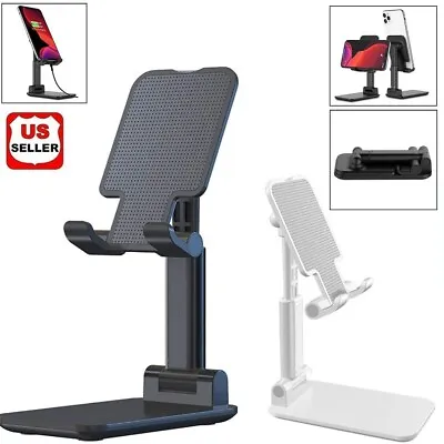 Adjustable Cell Phone Tablet Desktop Stand Desk Holder Mount Cradle Iphone Ipad • $7.98