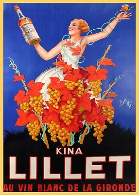 Decor POSTER.Home Room Bedroom Art.Interior Design.Kina Lillet Wine.Bar.7045 • $43