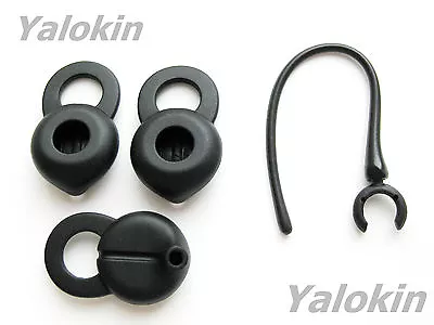 3 New Medium Black Spout Earbuds And Earhook For Jawbone Era Headsets • £22.79