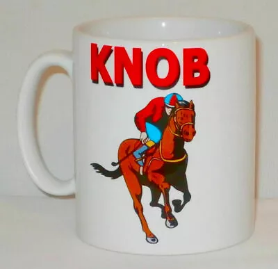 Knob Jockey Mug Can Personalise Funny Rude Office Work Horse Riding Racing Gift • £10.99