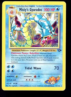 Misty's Gyarados Gym Challenge 13/132 Holo Unlimited Holo Rare Pokemon Card WOTC • $39.99