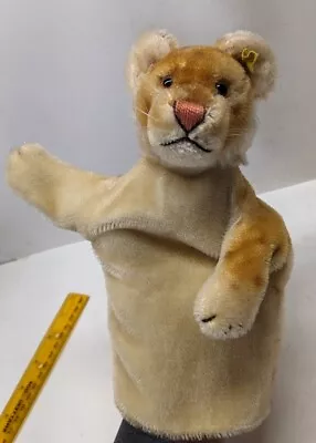 VNTG 1959 9  Steiff #031700 YOUNG LION Lioness Mohair Hand Puppet Rare • $39.99
