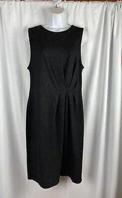 Banana Republic Women’s Black W/ Small White Polka Dots Sheath Dress Size 12 • $8.25