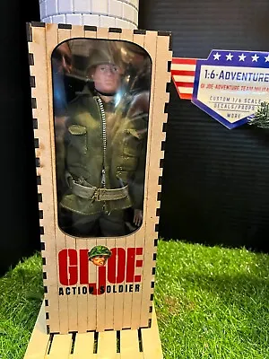 INTRO PRICE-12  Gi Joe Action Soldier Figure Coffin Style Storage & Display Box • $25