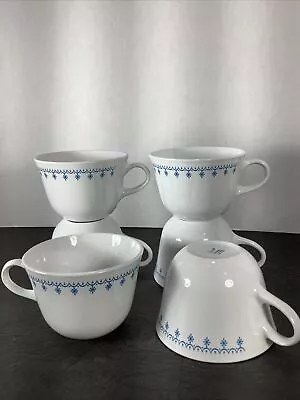 Set Of 6~Corelle® Livingware “Snowflake Garland” 6oz Coffee Tea Cups/Mugs • $15