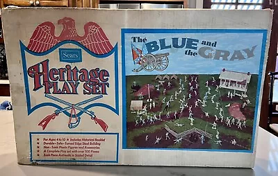 MARX HERITAGE BATTLE Of The BLUE & GRAY PLAY SET BOX -BOX ONLY- AS IS-FAIR/GOOD • $1.99