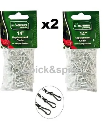 2 X 14  Replacement Garden Flowers Hanging Basket Chains  Strand Replacement  • £4.79