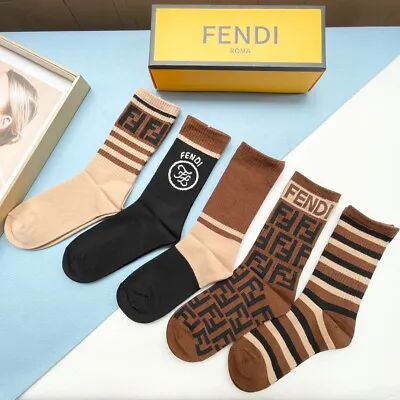 Christmas Gift Fendi Socks For Men 5 Pairs Of Socks • $65