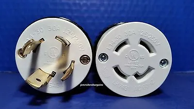 30 Amp 125/250 Volt Male Female Twist Lock Set 4 Prong Plug Nema L14-30P L14-30R • $32.70