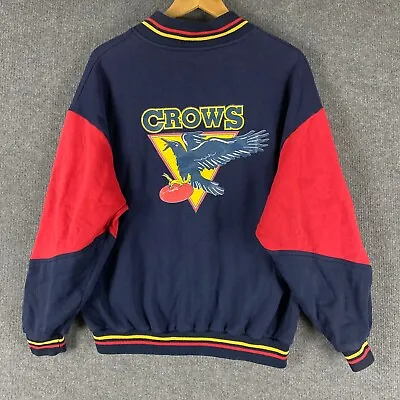 Adelaide Crows Jacket Mens Medium Blue Red AFL Football Vintage Varsity 80s • $47.96