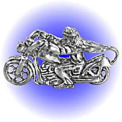 Biker Motorcycle Rider Pewter Metal Figurine Game Piece - Lead Free • $8.99