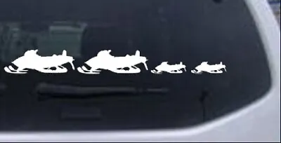 Snowmobile Stick Family 2 Kids Car Or Truck Window Laptop Decal Sticker • $6.82