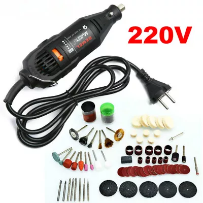 220V Electric Drill Grinder Engraving Pen Rotary Power Tools Mini Drill Kit Set • $56.29