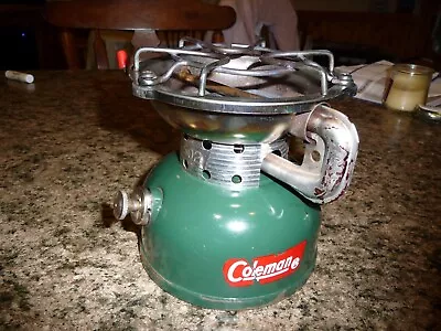 Coleman Model 502 Single Burner Stove 9/63 Green Vintage • $59