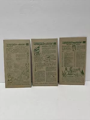 1952 Nabisco Straight Arrow  Collectors Cards Book 4 Lot Of 3 Cards 50s Ephemera • $9.99