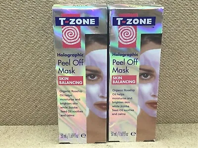 T-Zone Holographic Peel Off Mask Skin Balancing 2 X 50ml • £7.99